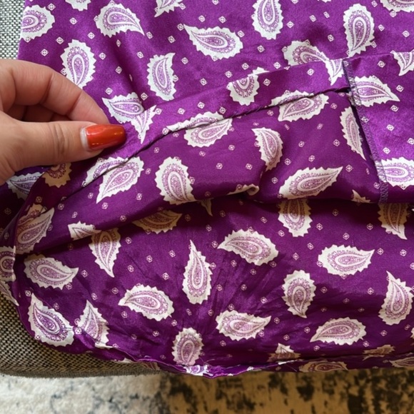 Vintage Western Paisley Purple button-up shirt , Size: M/L - Picture 12 of 17